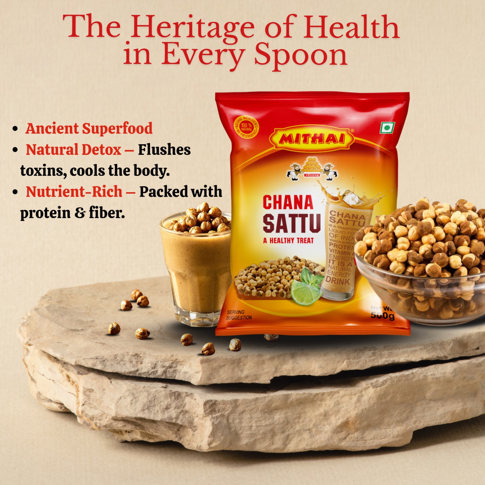 Mithai Chana Sattu-1KG (Pack of 2)